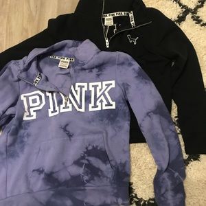 Set of two cute PINK quarter zips barely worn
